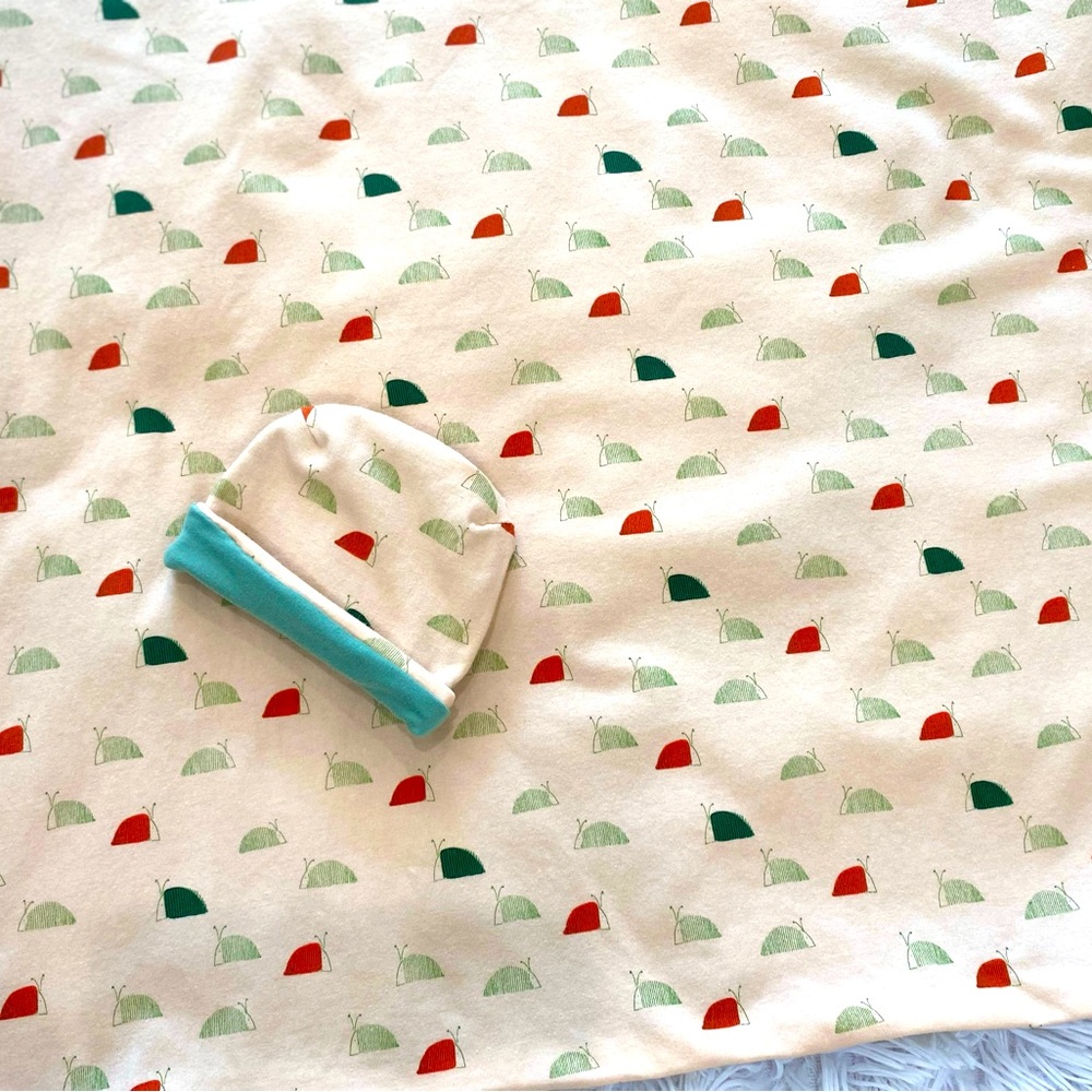 Preemie Baby Blanket and hat set